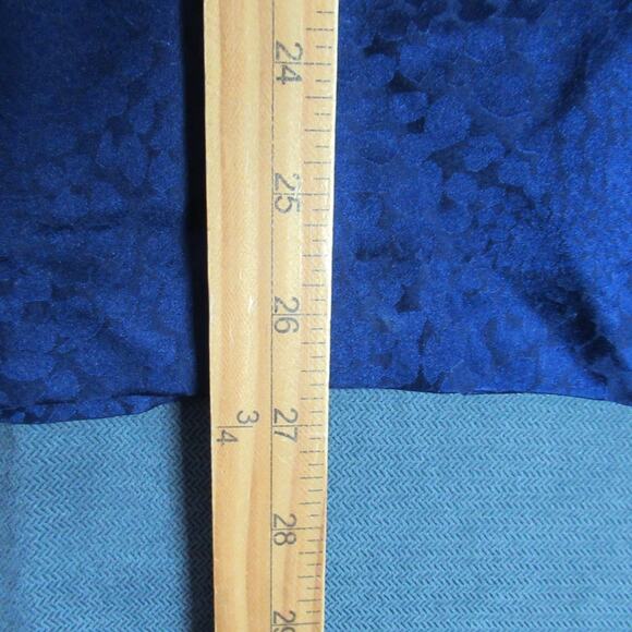 Vintage Argenti Skirt Suit Womens Size 6 Blue Silk Peplum Top Pencil 2 Pc 80s - Picture 9 of 12